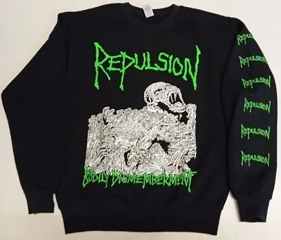 Buy Repulsion Sweatshirt Death Metal Grindcore Impetigo Nasum Rotten Sound Torsofuck • 55.74£