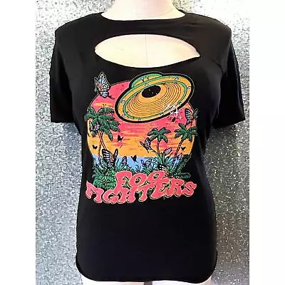 Buy Torrid Plus Size 0 Foo Fighters UFO Alien Rock Concert Punk Keyhole Cutout Tee • 32.21£