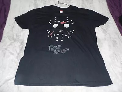 Buy Friday The 13th Black 2XL Horror T Shirt XXL • 14.95£