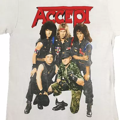 Buy Collection Accept Band Short Sleeve Black S-2345XL Unisex T-Shirt TMB473 • 20.35£