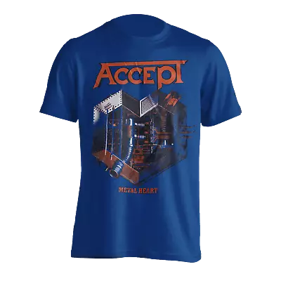 Buy T-Shirt Accept Metal Heart ( Blue )   106468 # • 18.62£