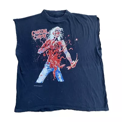 Buy 1992 Cannibal Corpse European Tour Vintage Sleeveless T-Shirt Size L Death Metal • 149.99£