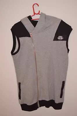 Buy VINCIT VICTOR Light Grey Men's Sleeveless Hoodie Size L Light Grey/Black • 15£