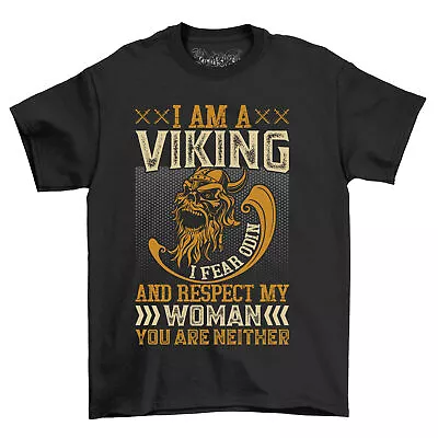 Buy  I Am A Viking, I Fear Odin, And Respect My Queen  Funny Viking T-shirt. Ideal F • 11.99£