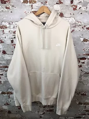 Buy NIKE Mens Tall Pullover Hoodie Sweater 2XL XXL Beige Cream Condition Issues • 19.99£