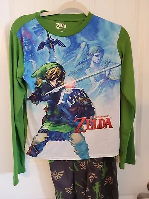 Buy Legend Of Zelda Boys XL (14-16) Pajamas Nintendo Hylian Link Master Sword Shield • 11.66£