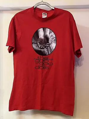 Buy Y2K Vintage Goo Goo Dolls Shirt Here Is Gone Band Tour Red Shirt Sz Large 21x28 • 43.88£