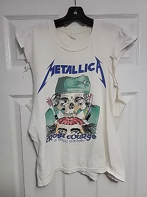Buy Vintage 1987 Metallica Crash Course In Brain Surgery Chopped T Shirt  • 233.40£