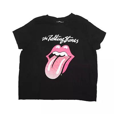 Buy THE ROLLING STONES T-Shirt Black Short Sleeve Womens 2XL • 11.99£
