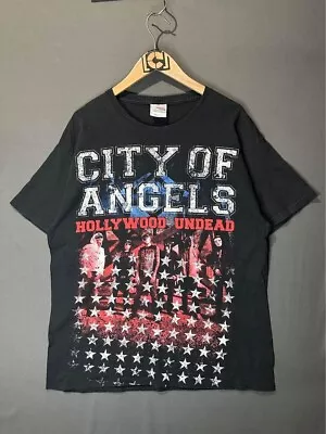 Buy Vintage City Of Angels Shirt Mens Large Black Hollywood Undead Hanes Y2K Music • 13.64£