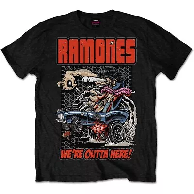 Buy The Ramones We're Outta Here Punk Rock Official Tee T-Shirt Mens • 14.99£