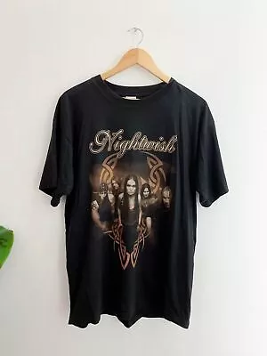 Buy Vintage Black Nightwish Graphics Mens Tshirt Size XL| SKU 1655 • 19.25£