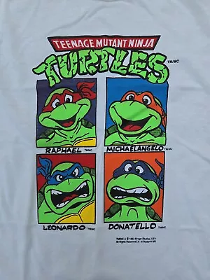 Buy Vintage TMNT Teenage Mutant Ninja Turtles Portraits TShirt Toddler 6X NOS 1990 • 12.49£