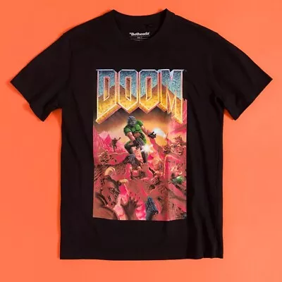 Buy Official Doom Classic Box Art Black T-Shirt : S,XL • 19.99£