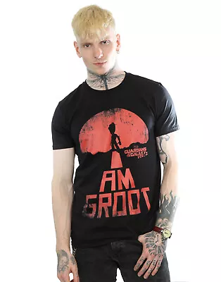 Buy Marvel Men's Guardians Of The Galaxy I Am Groot Red T-Shirt • 13.99£