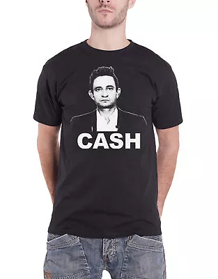 Buy Johnny Cash T Shirt Straight Stare Portrait Logo  New Official Mens Black S • 16.95£