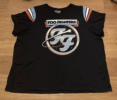 Buy Torrid HTF Foo Fighters Comet Tricolor Black Ringer T Shirt Womens Plus 5 (5X) • 32.68£