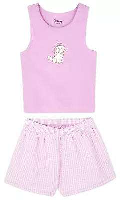 Buy Ladies DISNEY ARISTOCATS Pyjamas Women 6-24 Ribbed Vest Shorts Summer PJ Primark • 21.99£