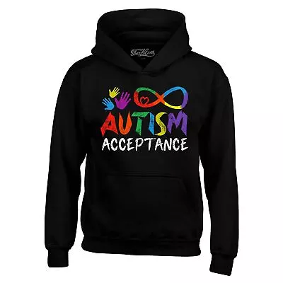 Buy Autism Acceptance Infinity Symbol Hoodies Autism Sweatshirts • 28£