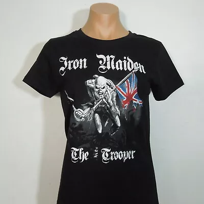 Buy IRON MAIDEN The Trooper M MEDIUM T-Shirt Black GIRLY Band Logo • 20.17£