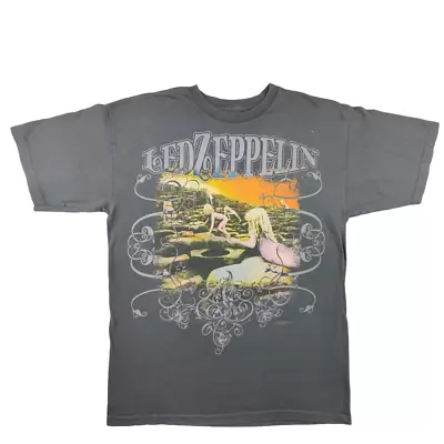 Buy Led Zeppelin Graphic T Shirt Tee 2008 Size M Grey Unisex Cotton Round Neck • 10.79£