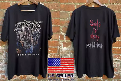 Buy SUFFOCATION Evil Lies Death Denied Tour 2 Sided T Shirt Full Size S-5XL FH57 • 31.92£