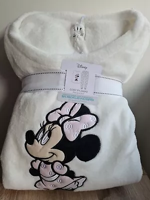 Buy Ladies Soft Fleece Pyjamas Disney Minnie Mouse  Women Warm Cosy PJs 12-14 Medium • 25£