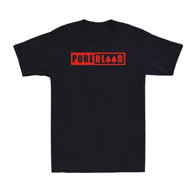Buy Pure Blood #Pureblood Funny Vaccine Saying Gift Vintage Men's T-Shirt Black Tee • 14.99£