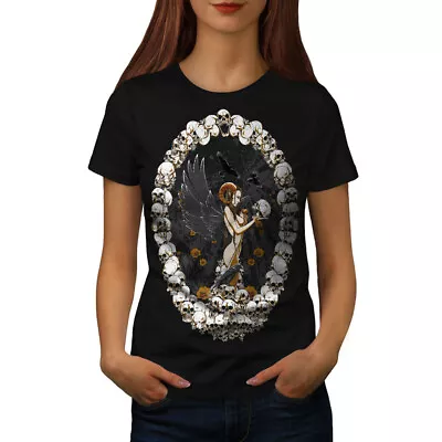 Buy Wellcoda Death Demon Hell Graveyard Womens T-shirt • 17.99£