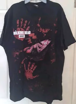 Buy AMC The Walking Dead T Shirt Slashed Chest Double Layer NEW Large Unisex Adult • 12£