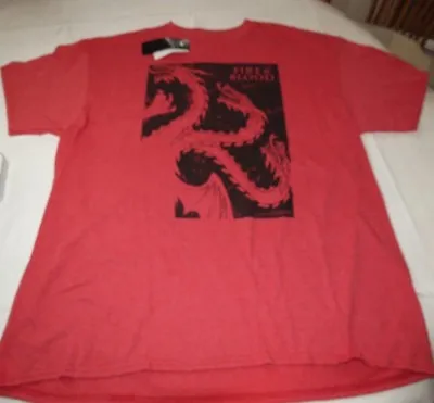 Buy Mens Game Of Thrones Fire & Blood Short Sleeve TEE T Shirt Red Heather XL Xlarge • 16.66£