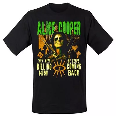 Buy Alice Cooper Men's Graveyard T-Shirt, Black, Large • 18.69£
