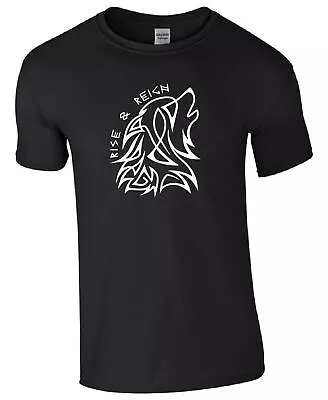 Buy Rise And Reign Norse Wolf Viking Rune Thor Odin Kids/Adults Top T-shirt • 11.99£