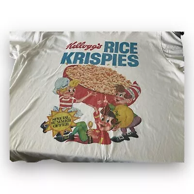 Buy Vintage Kelloggs Rice Krispies Graphic Print Novelty  T-shirt Size M. Well Worn • 23.99£