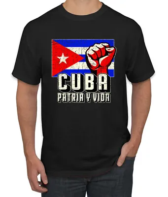 Buy SOS Cuba Patria Y Vida Political Men Graphic Tshirt • 21.46£