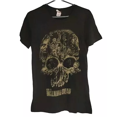 Buy The Walking Dead Skull T-Shirt Size S AMC 2013 Zombies Ladies Black Tee  • 14.99£