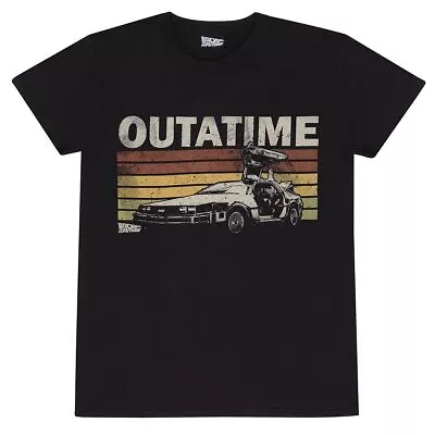 Buy Back To The Future T-Shirt Movie Outatime Delorean Official New Black • 13.90£