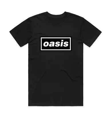 Buy Black Oasis Logo Liam Noel Gallagher Official Tee T-Shirt Mens • 16.06£