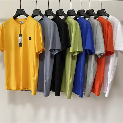 Buy Men's Summer CP T-Shirts Round Mirror Printed Loose Summer T-Shirts Tops • 18.62£