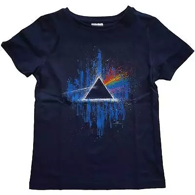 Buy Pink Floyd Kids T-Shirt: Dark Side Of The Moon Blue Splatter OFFICIAL NEW  • 13.06£