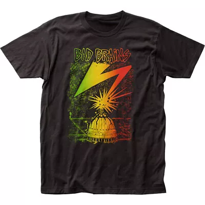 Buy Bad Brains Rasta Fade T Shirt Mens Licensed Rock N Roll Music Retro New Black • 16.30£