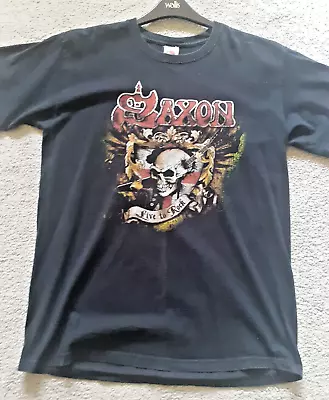 Buy Vintage Saxon Medium T Shirt 'Live To Rock Tour 2008' Fruit Of The Loom Premium • 6.99£