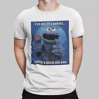 Buy Cookie Monster T Shirt 99 Cookies Funny Rude Naughty Adult Humour • 6.99£