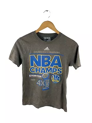 Buy 2015 Golden State Warriors NBA Champs Logo T Shirt Boys Girls Size M 10/12 Grey • 6.10£