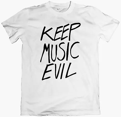Buy THE FATIMA MANSIONS 'Keep Music Evil' T-shirt,  Microdisney Cathal Coughlan • 13£
