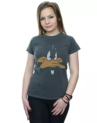 Buy Looney Tunes Women's Daffy Duck Big Face Washed T-Shirt • 19.98£