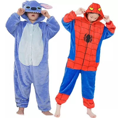 Buy Anime One Piece Kid Boy Girl Pyjamas Sleepwear Cosplay Nightwear Kigurumi Winter • 17.24£