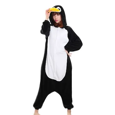 Buy Penguin Women Men Adult Kigurumi Pajama Christmas Animal Cosplay Costume • 12.77£