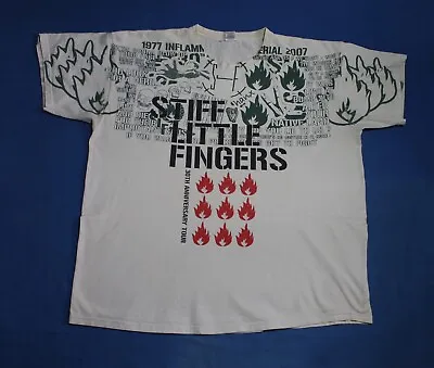 Buy 2007 Stiff Little Fingers Shirt 30Th Anniversary UK Tour Punk Rock Band Tee 2XL • 90.56£