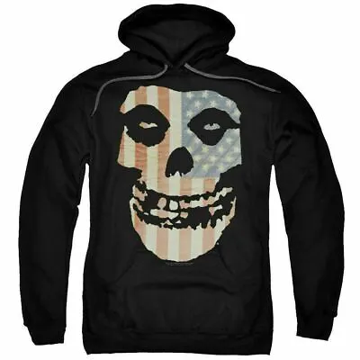 Buy Misfits Fiend Flag USA Hoodie Sweatshirt Mens Licensed Rock Band Retro New Black • 29.40£